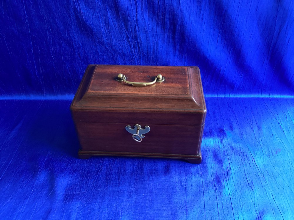 Vintage Georgian mahogany tea caddy View II