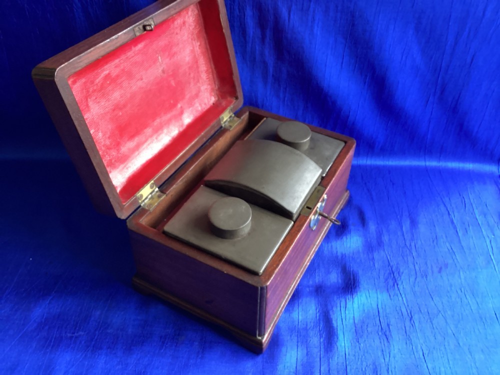 Vintage Georgian mahogany tea caddy View VIII