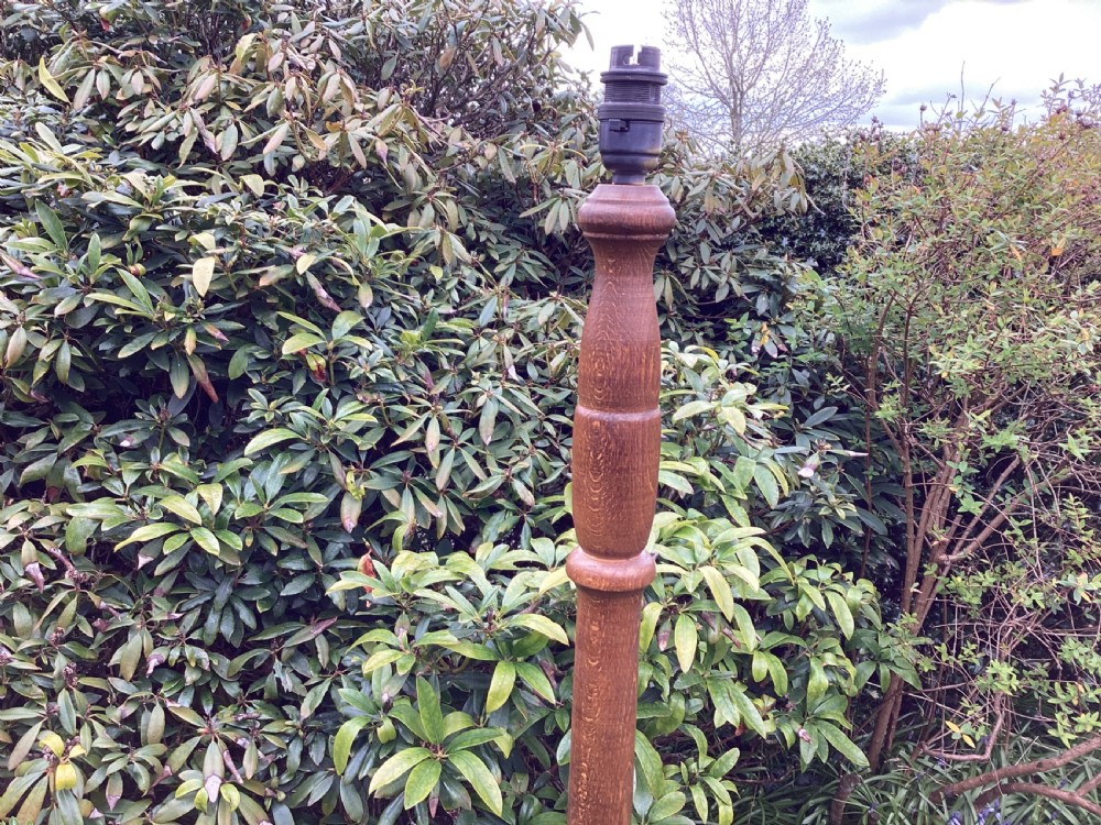 Antique oak standard lamp View II