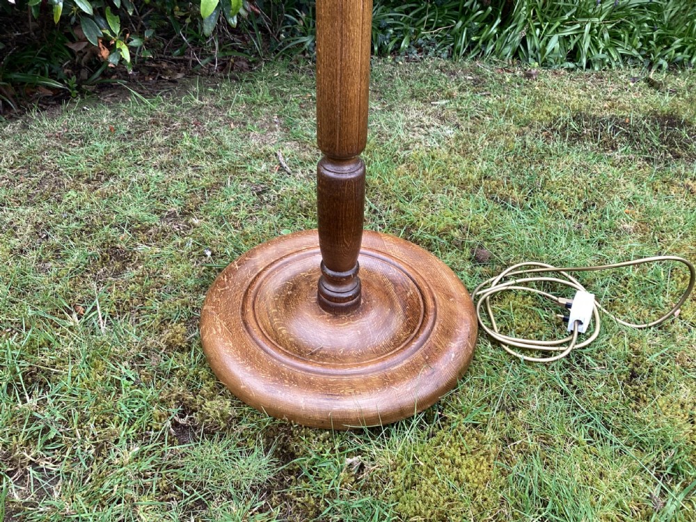 Antique oak standard lamp View III