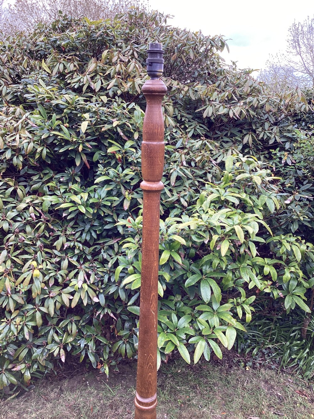 Antique oak standard lamp View V