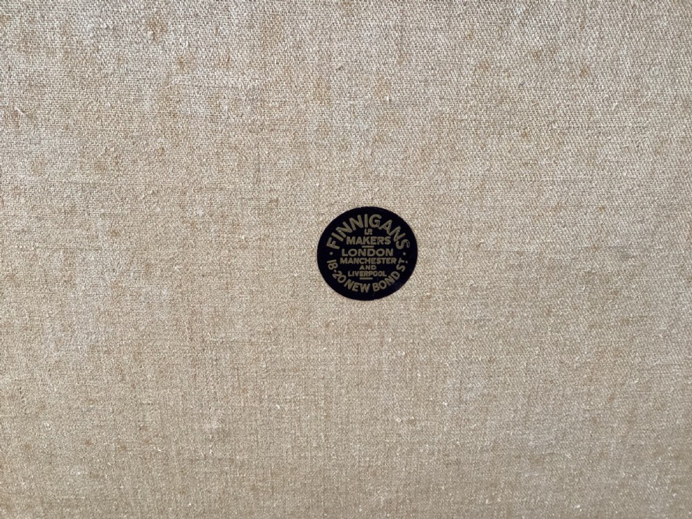 Antique Finnegans  leather and fabric travel trunk View IX
