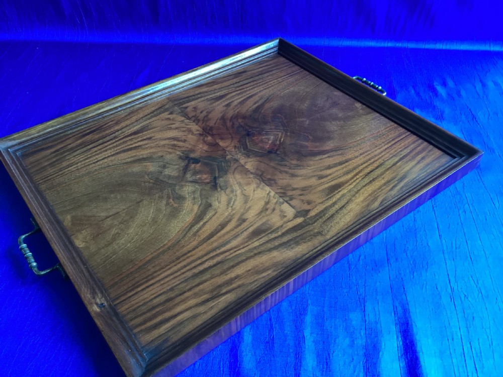 Edwardian walnut serving tray View III