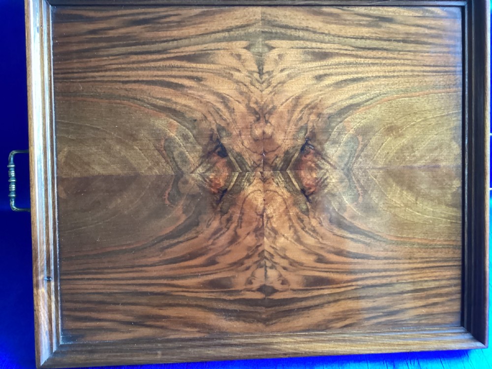 Edwardian walnut serving tray View V