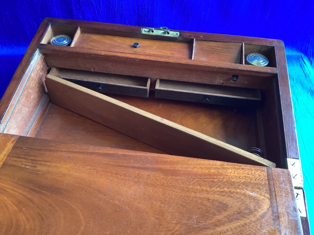 Victorian mahogany brass bound writing slope View VIII