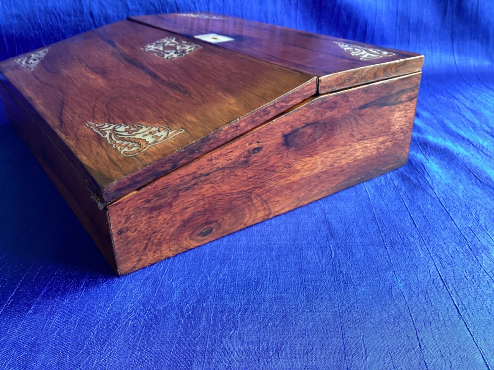 Victorian rosewood ladies  writing slope box View III