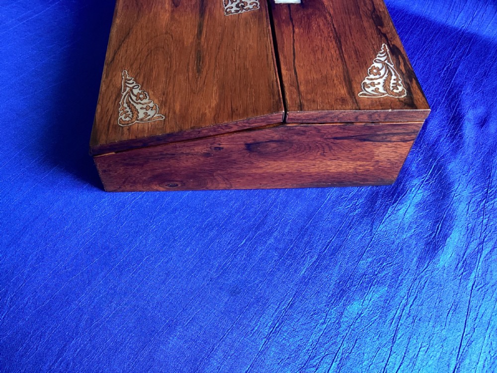 Victorian rosewood ladies  writing slope box View IV