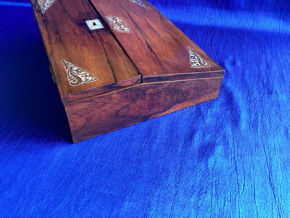 Victorian rosewood ladies  writing slope box View V