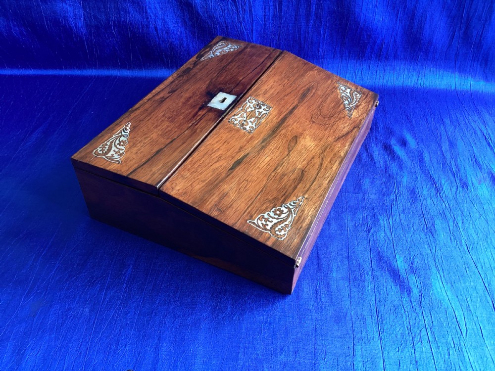 Victorian rosewood ladies  writing slope box View XI
