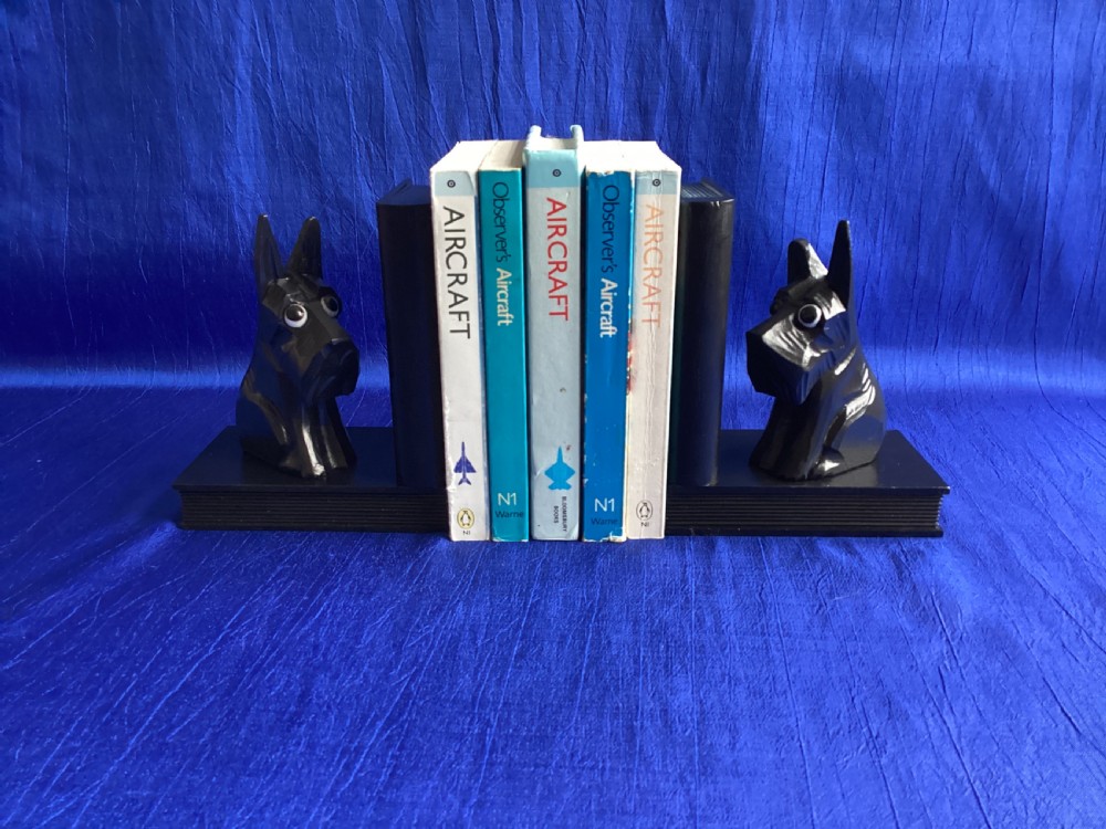 Antique Art Deco Scottie Westie book ends View V