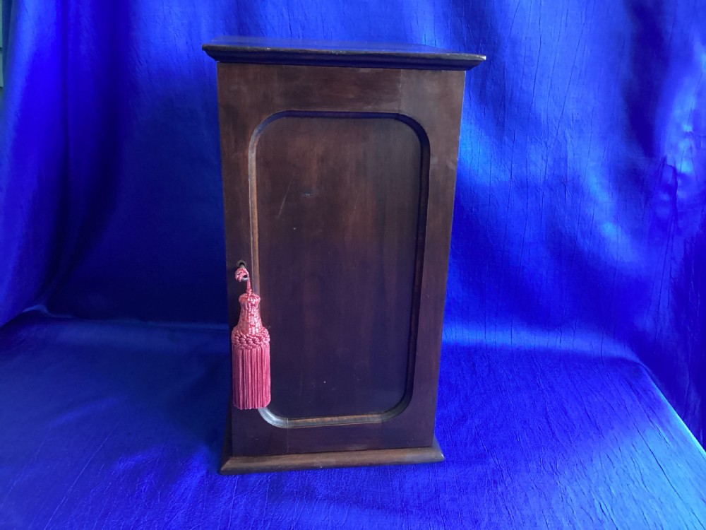 Antique mahogany table top cabinet