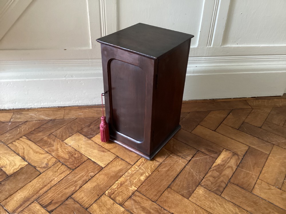 Antique mahogany table top cabinet View II