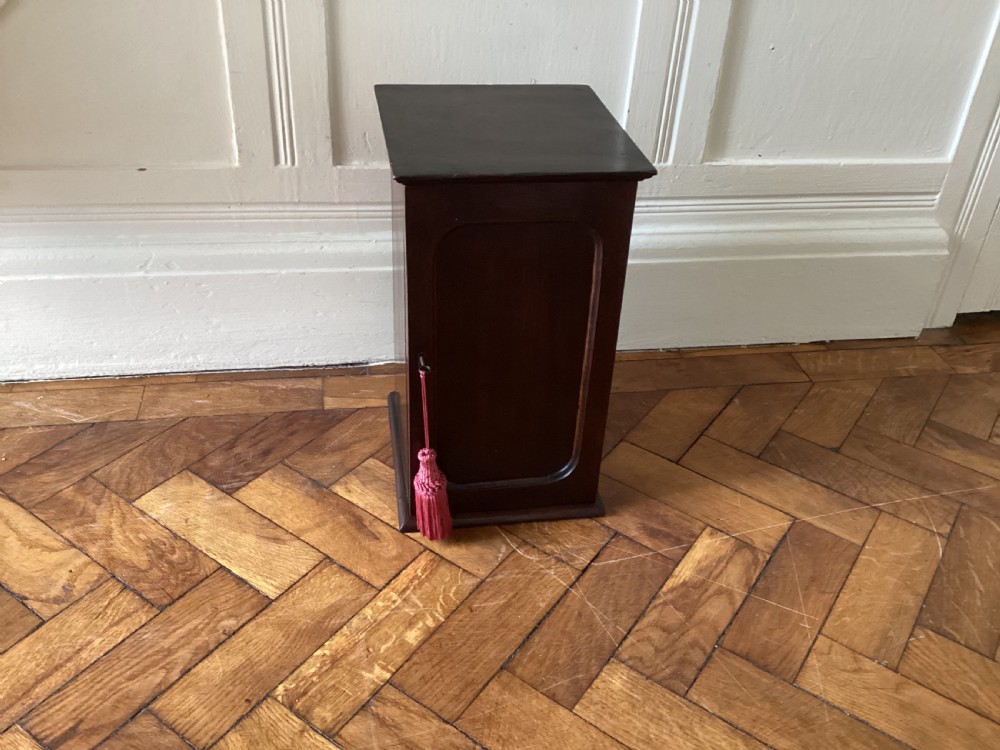 Antique mahogany table top cabinet View V