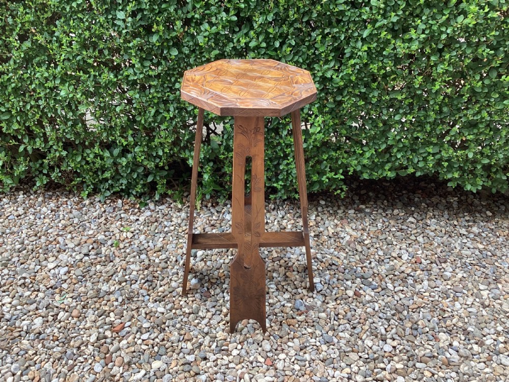 Liberty & Co Japanese carved Arts and Crafts plant stand View IV