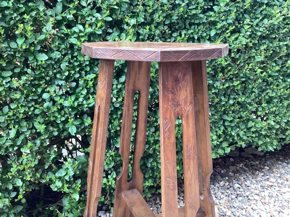 Liberty & Co Japanese carved Arts and Crafts plant stand View VIII