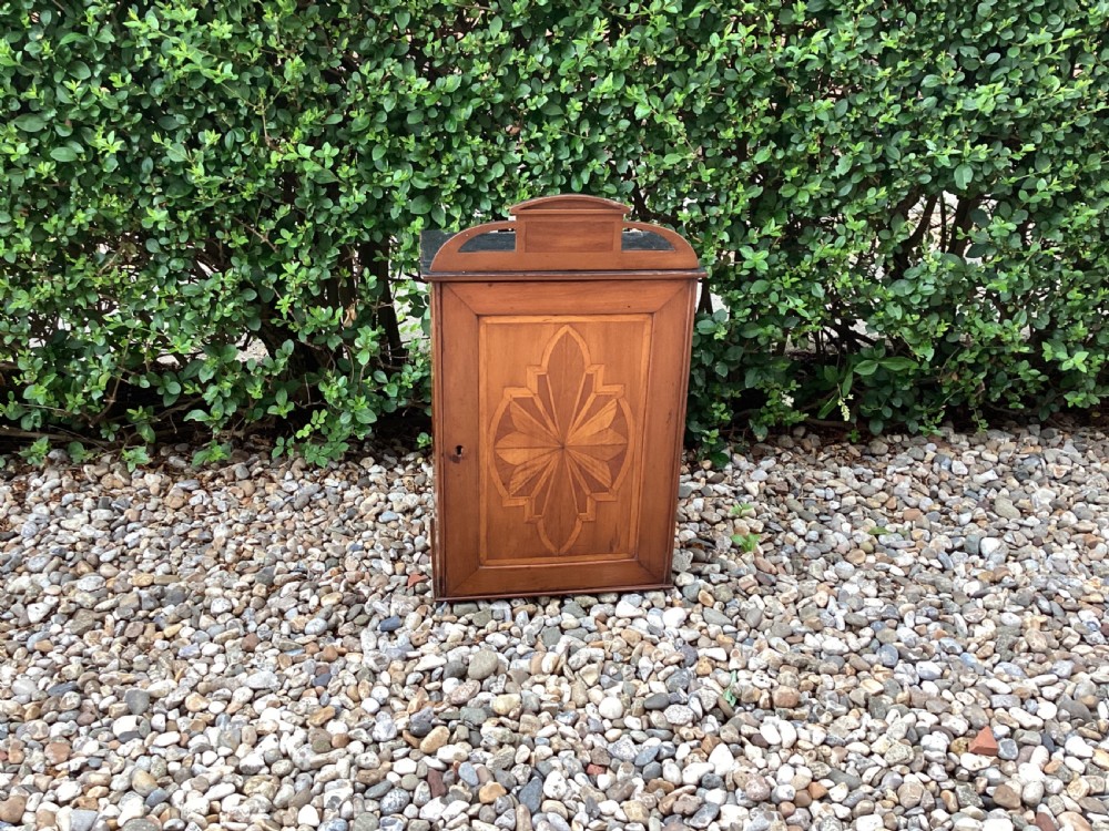 Antique French marquetry small hanging cupboard