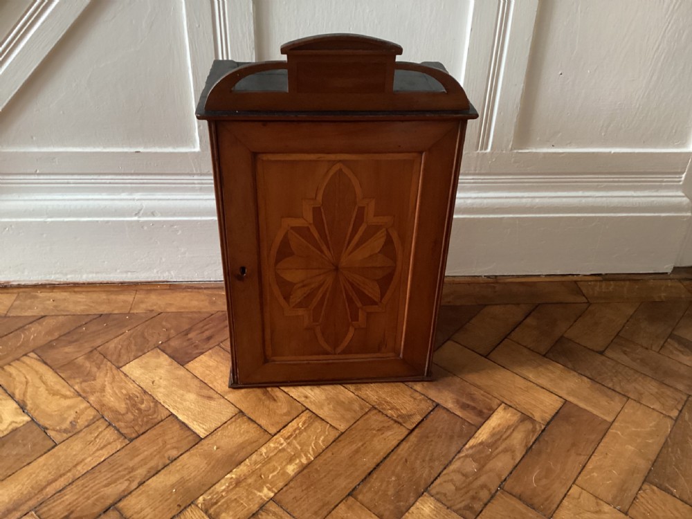 Antique French marquetry small hanging cupboard View VII
