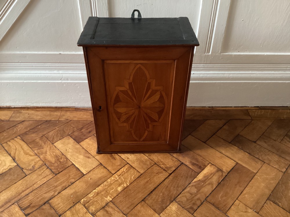 Antique French marquetry small hanging cupboard View VIII