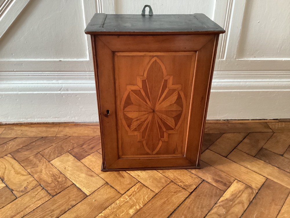 Antique French marquetry small hanging cupboard View IX