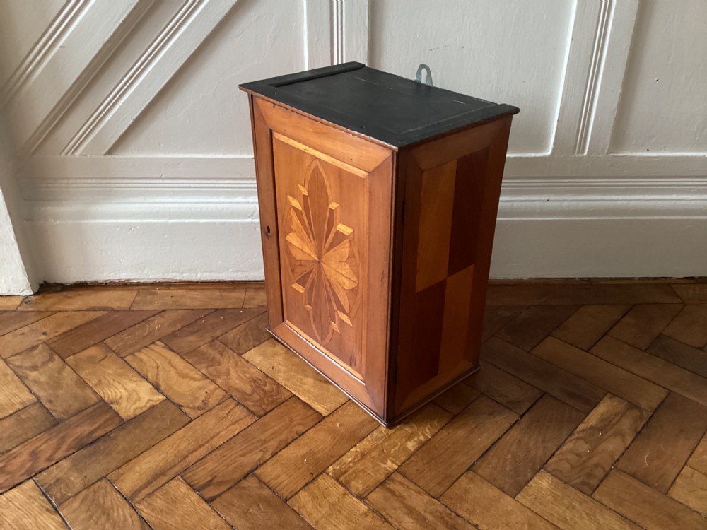Antique French marquetry small hanging cupboard View XI