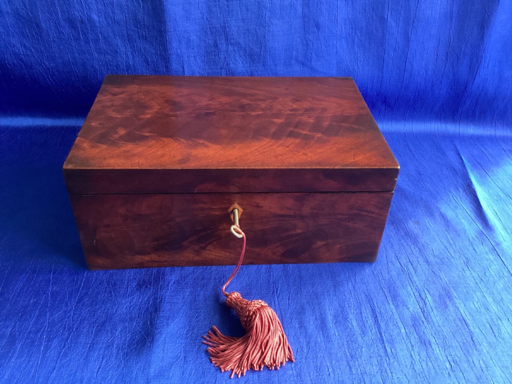 Antique Georgian mahogany keepsake box View II