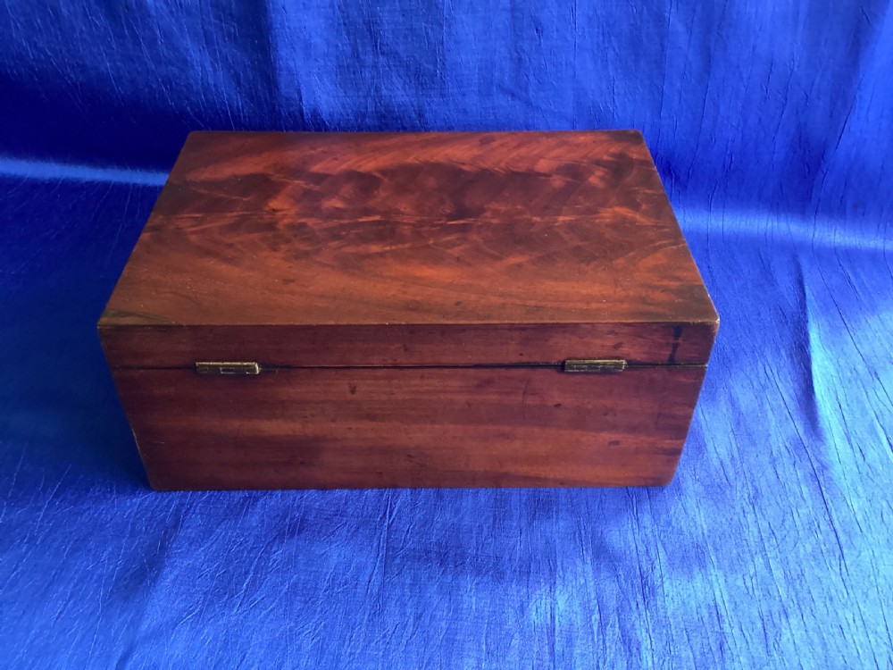 Antique Georgian mahogany keepsake box View VIII
