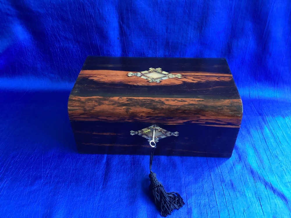 Victorian coromandel  domed writing slope