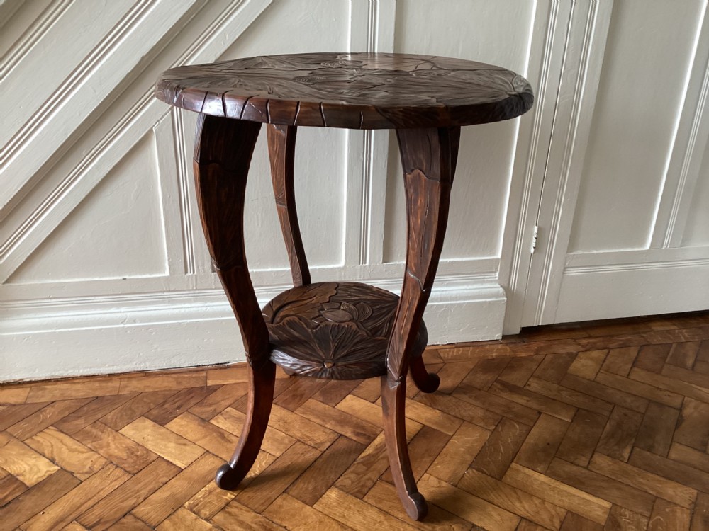 Antique Liberty and Co Japanese carved side table View VIII