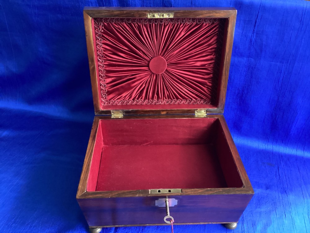 Antique Georgian rosewood Sarcophagus sewing box View V