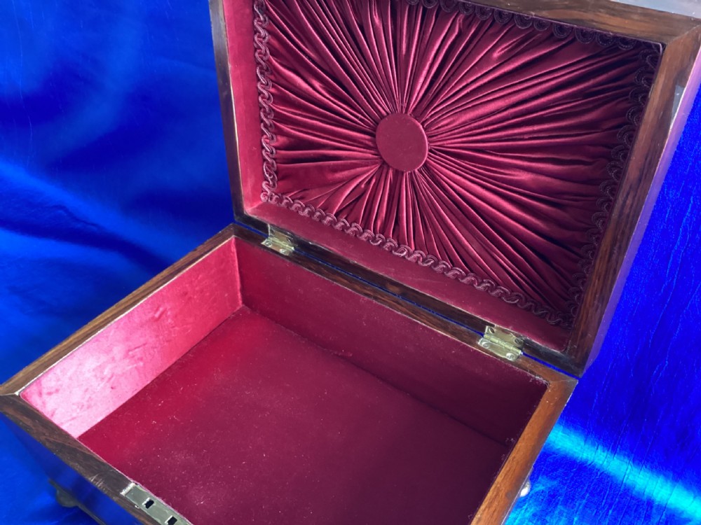 Antique Georgian rosewood Sarcophagus sewing box View VII