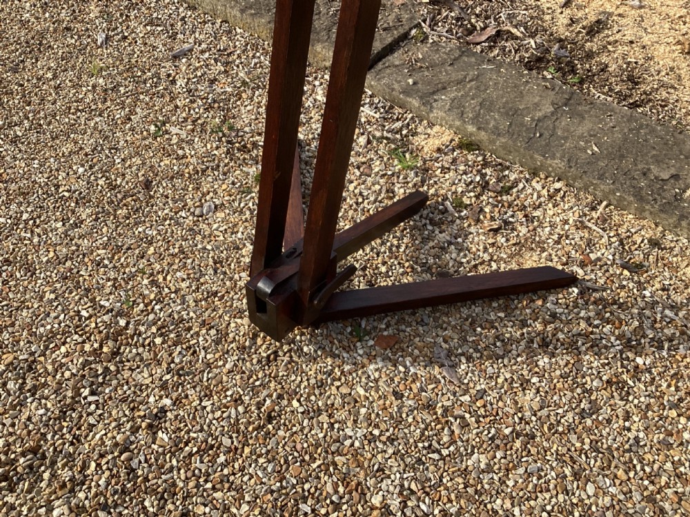 Antique Victorian mahogany studio artists easel View III