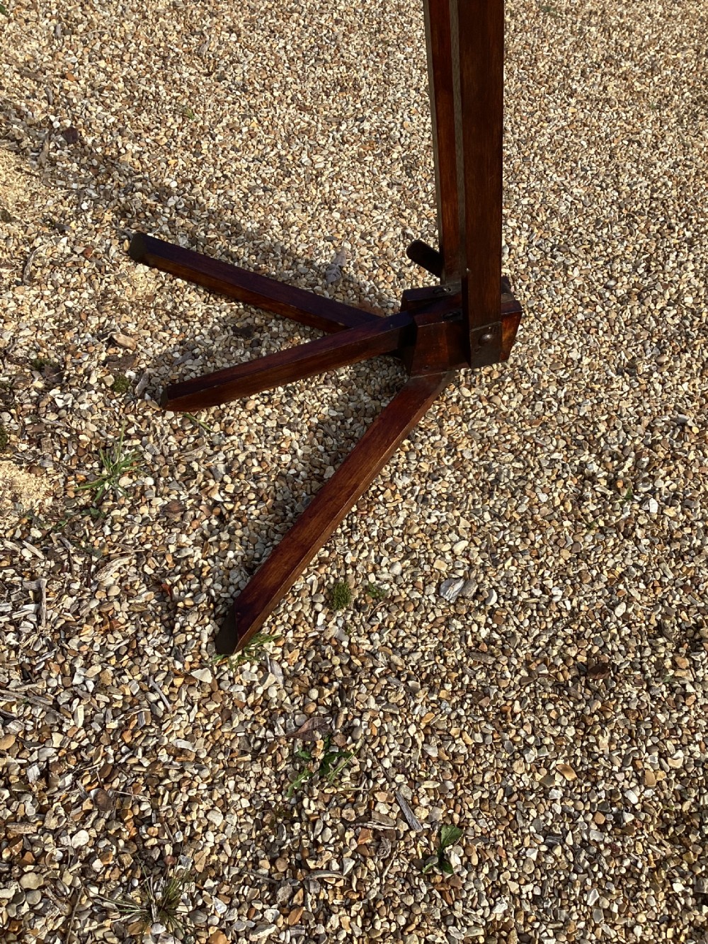 Antique Victorian mahogany studio artists easel View IX