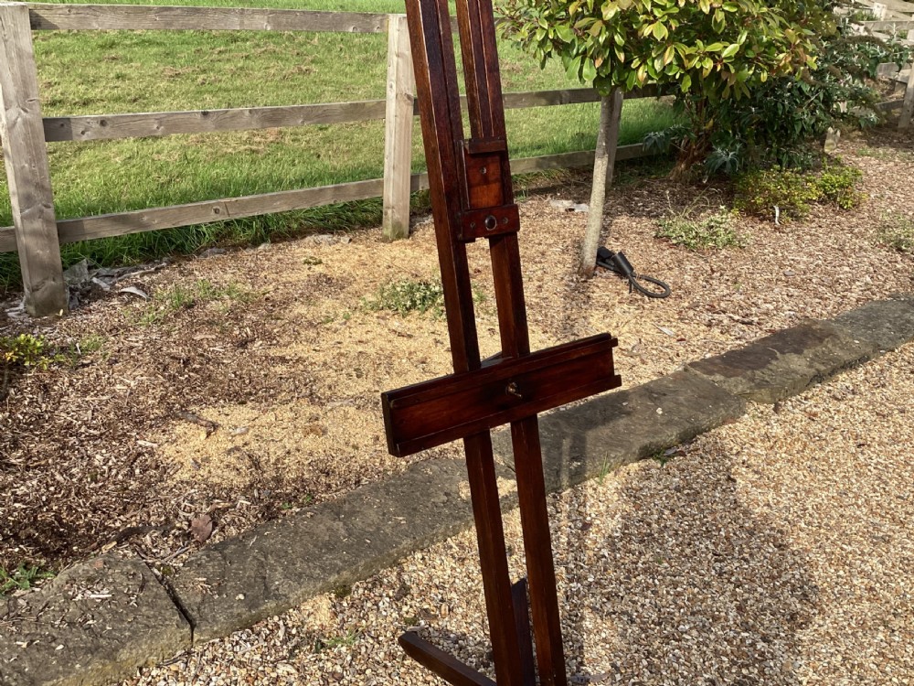 Antique Victorian mahogany studio artists easel View X