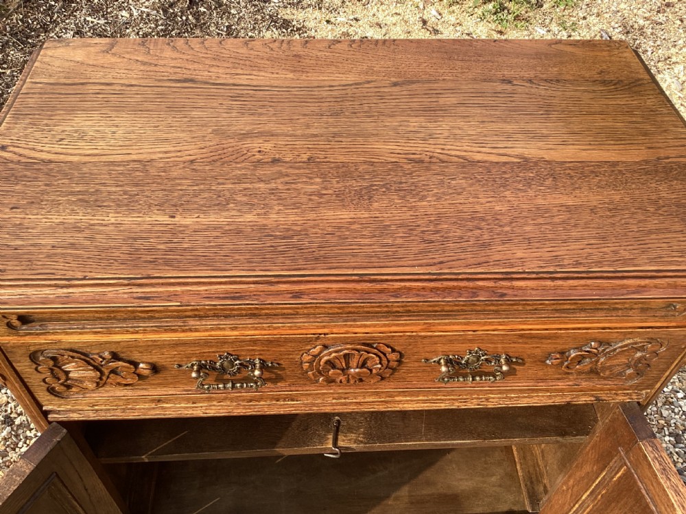 Antique French oak cupboard View V
