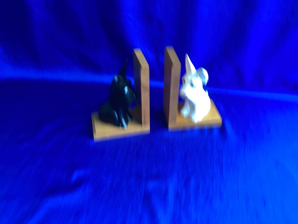 Antique Westie Scottie bookends View II
