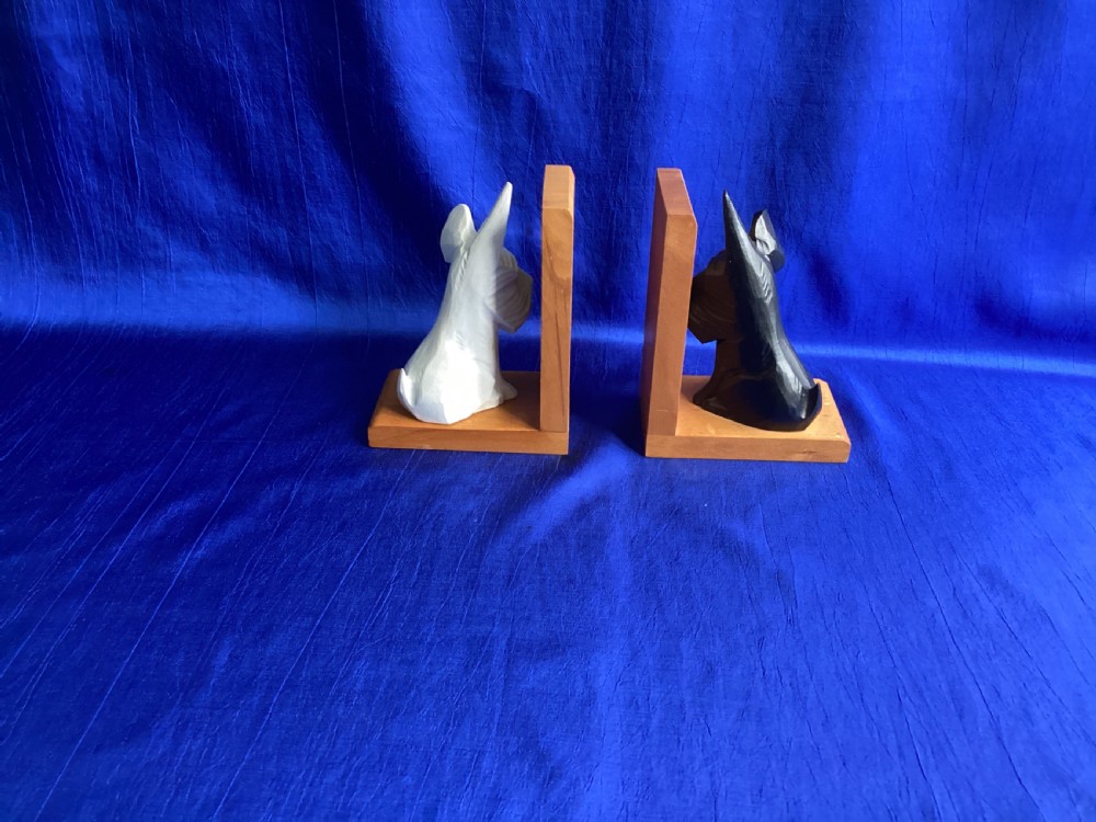 Antique Westie Scottie bookends View VI