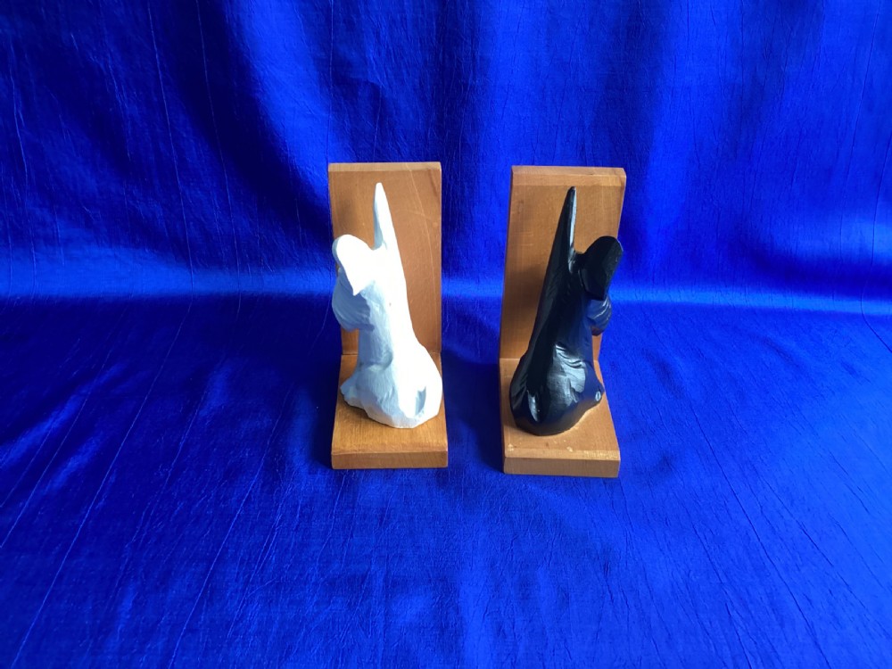 Antique Westie Scottie bookends View VII