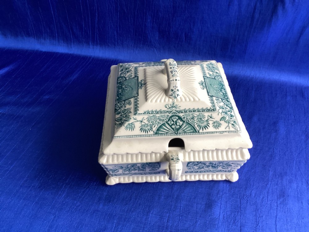 Victorian blue and white  aesthetic movement dinner service View VI