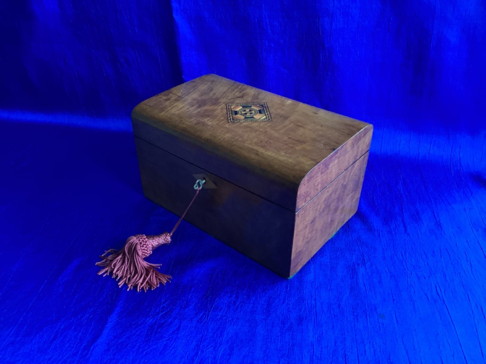 Victorian walnut domed jewellery box View IV