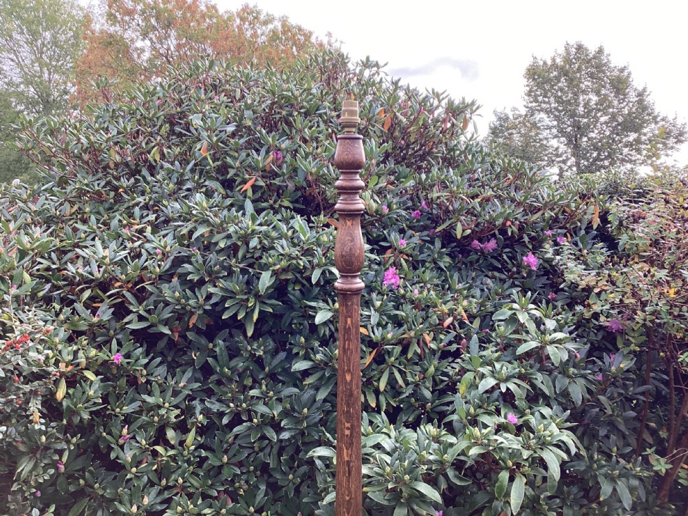 Edwardian oak standard lamp View V