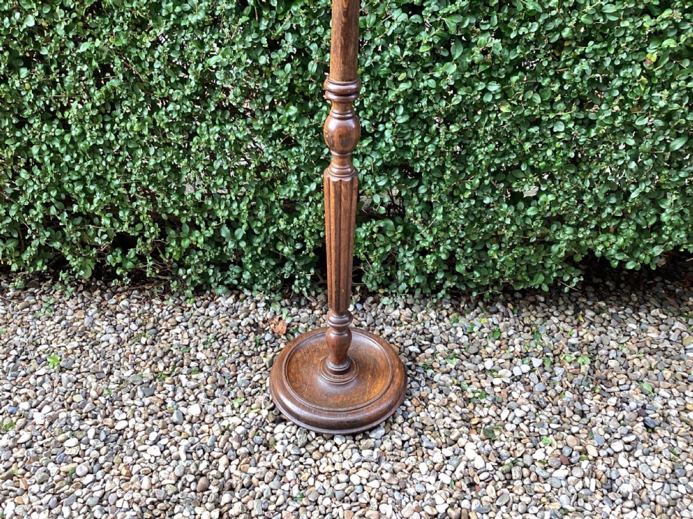 Edwardian oak standard lamp View VI