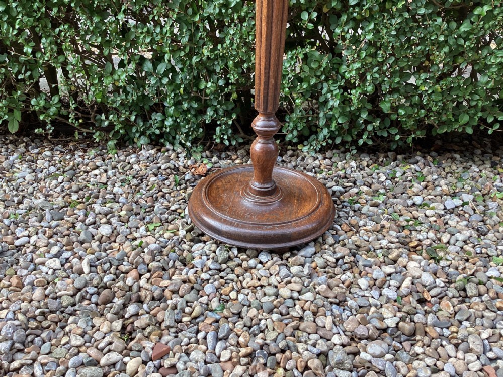 Edwardian oak standard lamp View VII