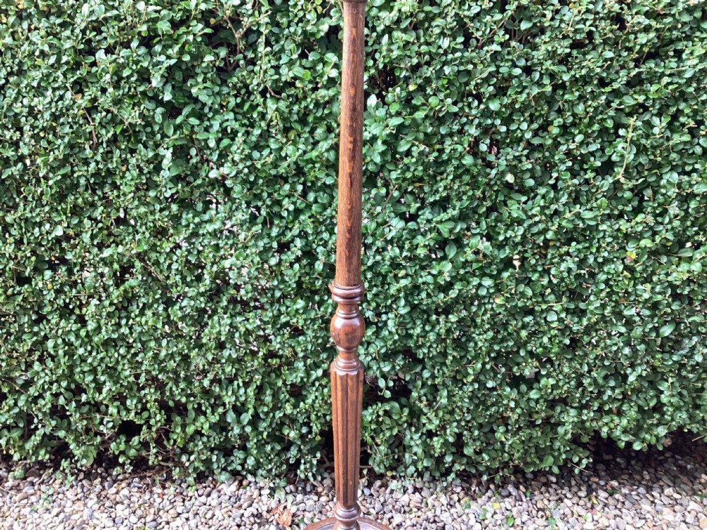 Edwardian oak standard lamp View VIII