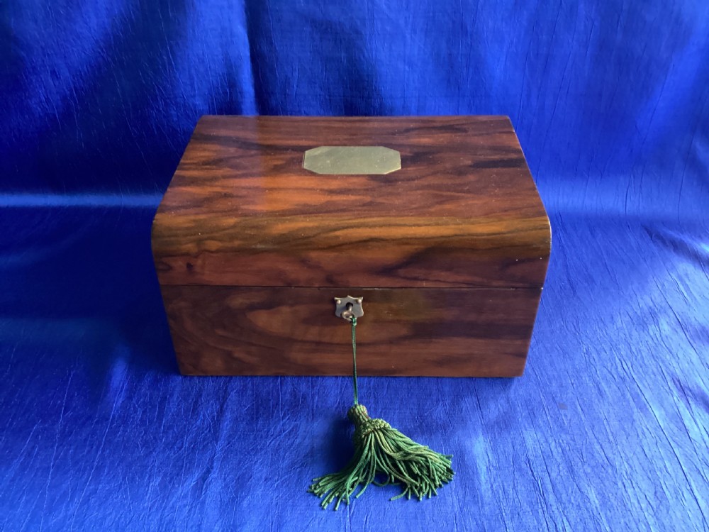 Victorian mahogany domed jewellery box