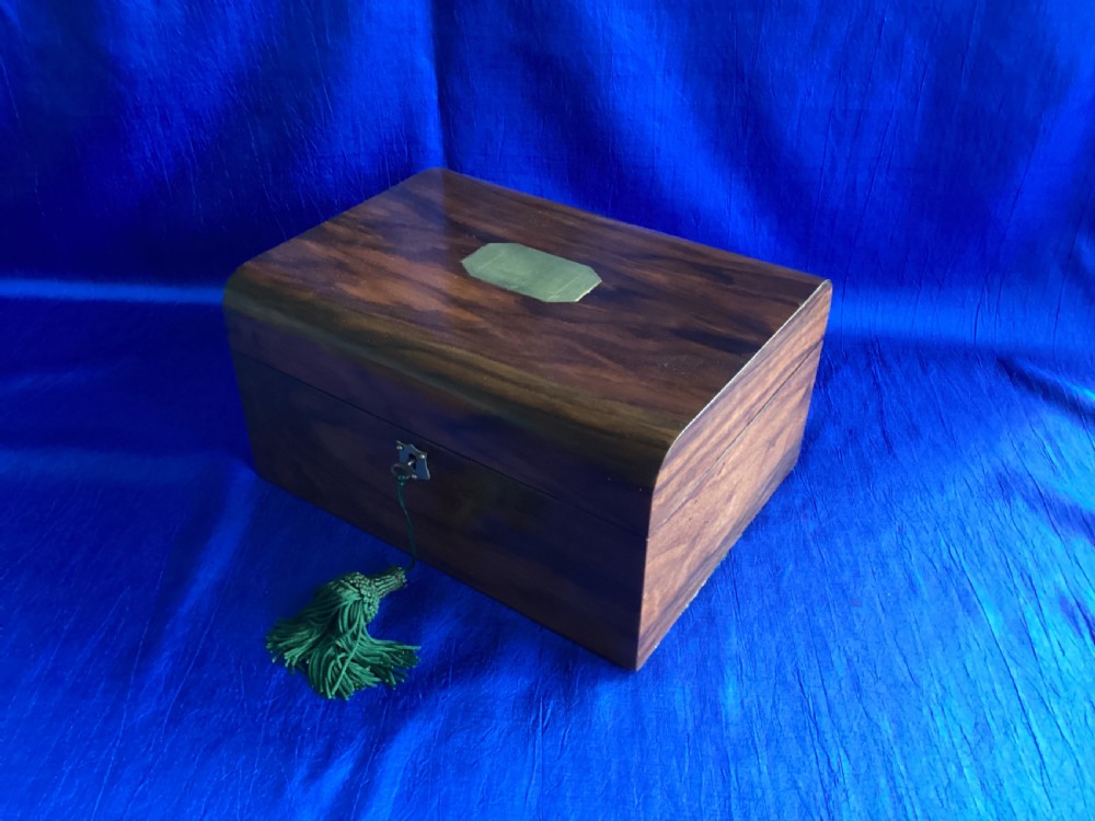 Victorian mahogany domed jewellery box View IV