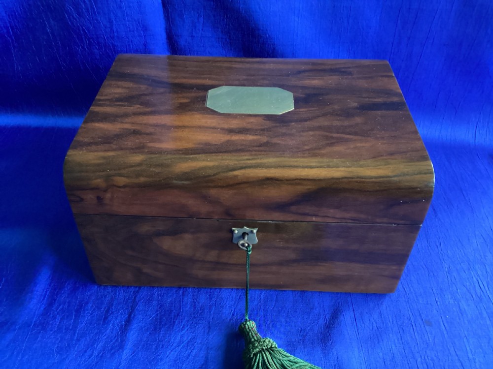 Victorian mahogany domed jewellery box View V