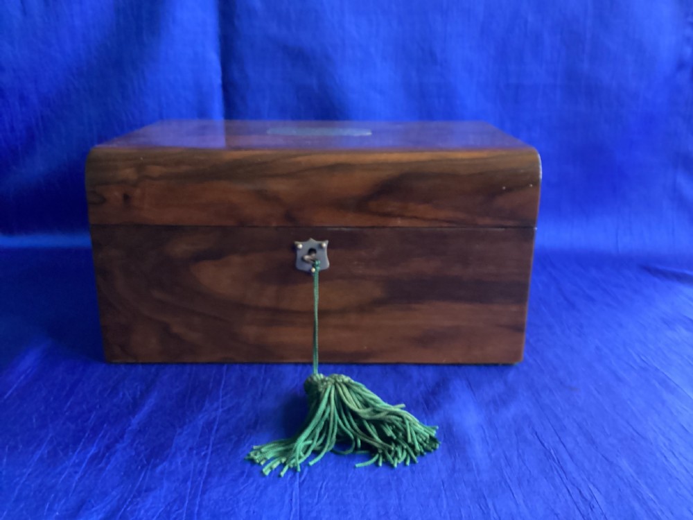 Victorian mahogany domed jewellery box View VII