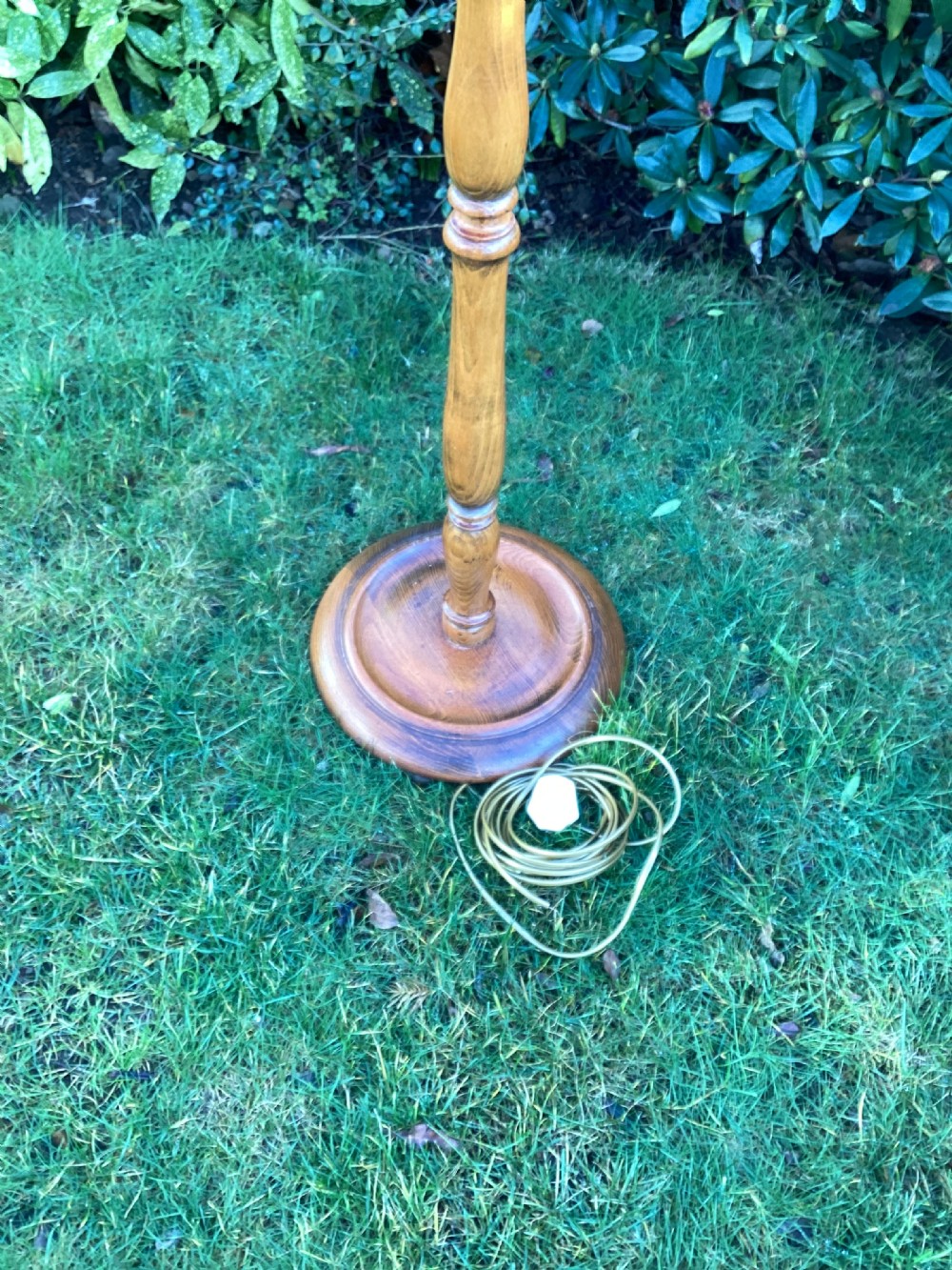 Edwardian oak standard lamp View II