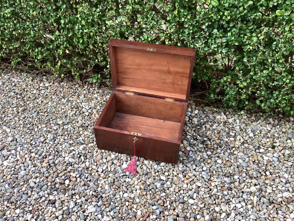 Antique mahogany deed box View IV