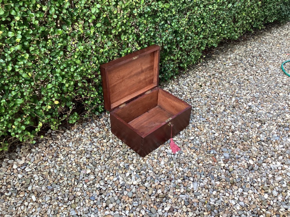 Antique mahogany deed box View V